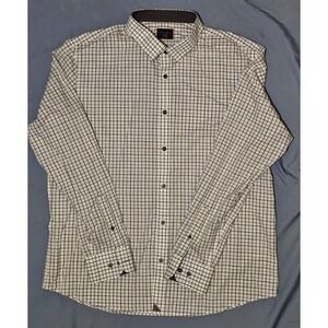 Untuckit Shirt Mens 2XL Slim Fit Seiler Wrinkle Free Cotton Grey Plaid